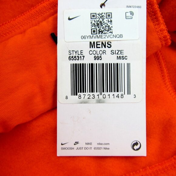 Nike Sportswear Jogger Pants Mens Size Large Orange Standard Fit Taper Leg NEW - Picture 14 of 15